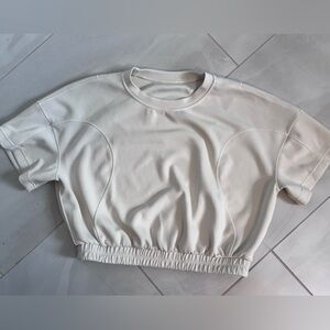 Cream Short Sleeve Top